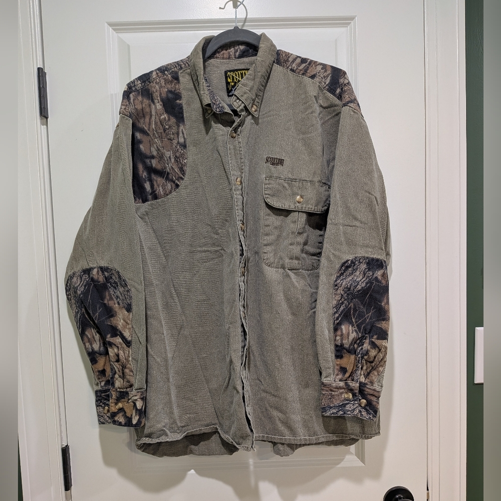 RARE - vintage Scottish Greys 90s mossy oak Shooting shirt
